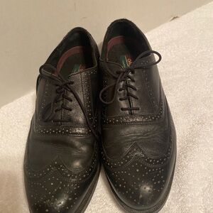 Cole Haan Black Perforated Oxfords